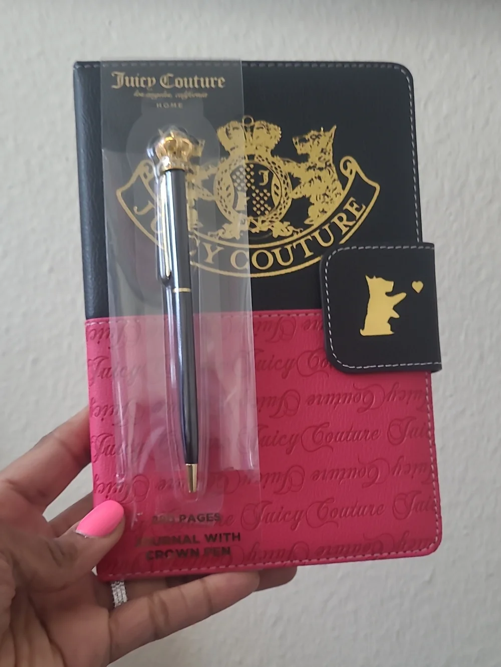 Juicy Couture Journal With Crown Pen- 280 Pages